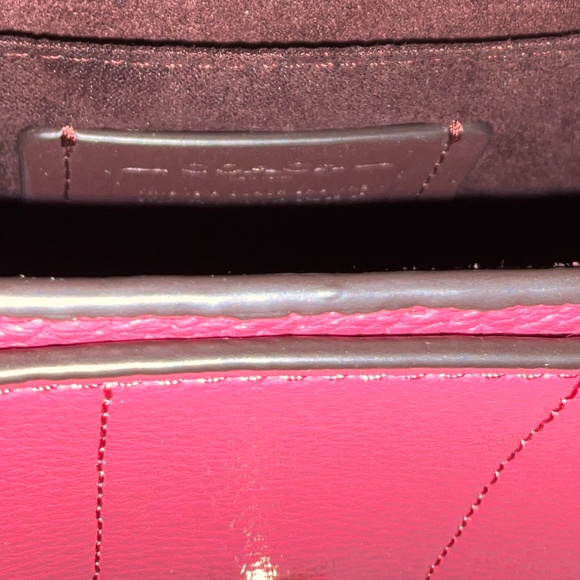 Trendy Merlot taffy leather Coach bag |Authentic Coach Georgie crossbody| gold - Picture 4 of 9